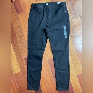 Justice Black Jeans Mid Rise Leggings, Girls size 16 Plus NWT